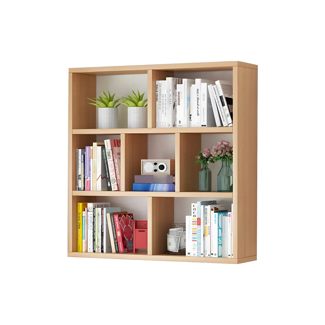 Wall Mounted Wooden Bookshelf | Natural or White, Two Designs