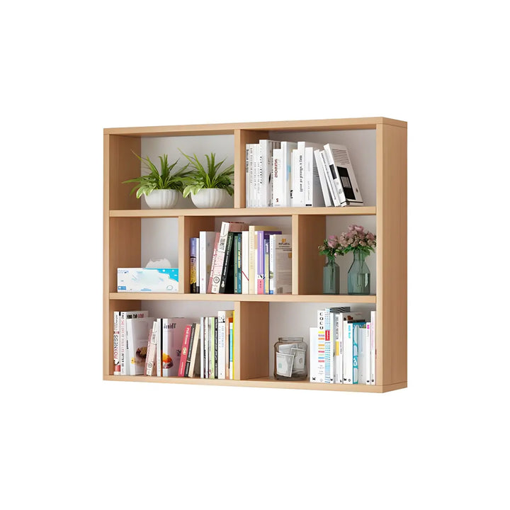 Wall Mounted Wooden Bookshelf | Natural or White, Two Designs