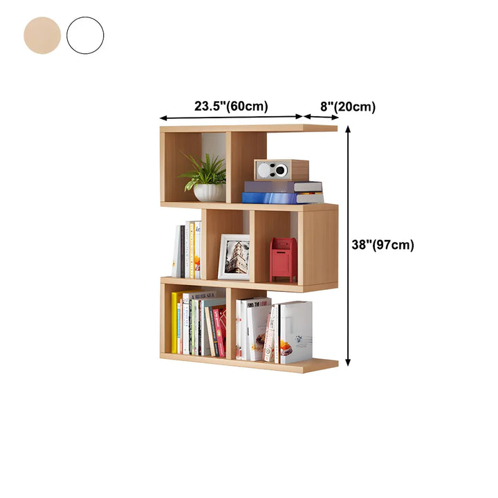 Wall Mounted Wooden Bookshelf | Natural or White, Two Designs