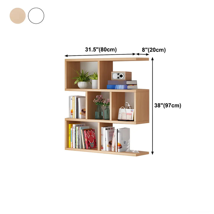 Wall Mounted Wooden Bookshelf | Natural or White, Two Designs
