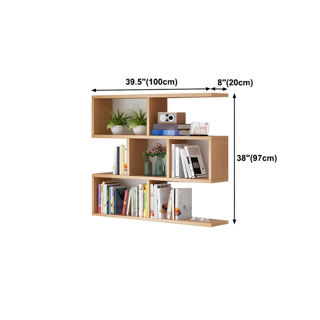 Wall Mounted Wooden Bookshelf | Natural or White, Two Designs