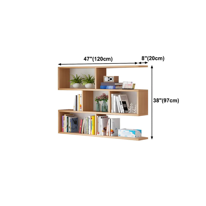 Wall Mounted Wooden Bookshelf | Natural or White, Two Designs