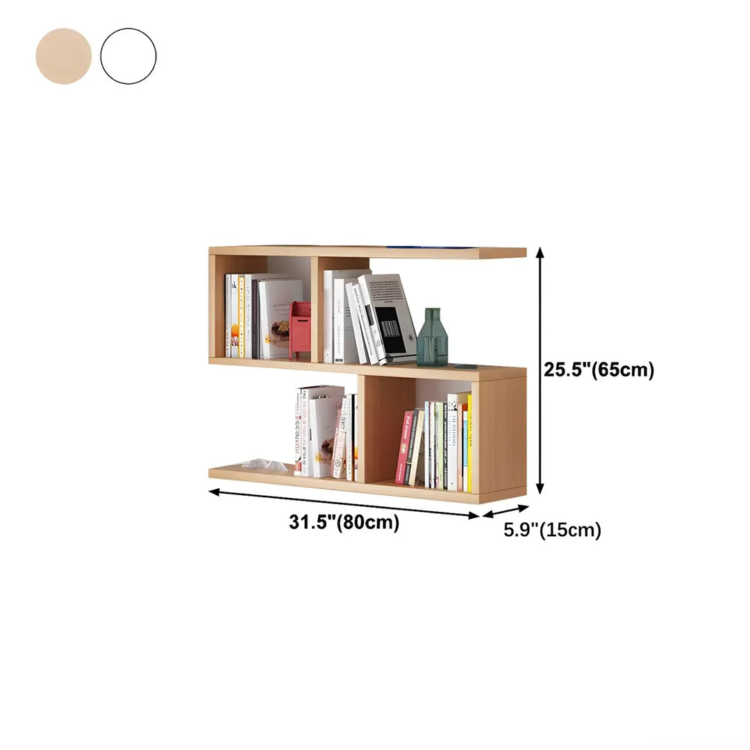 Wall Mounted Wooden Bookshelf | Natural or White, Two Designs