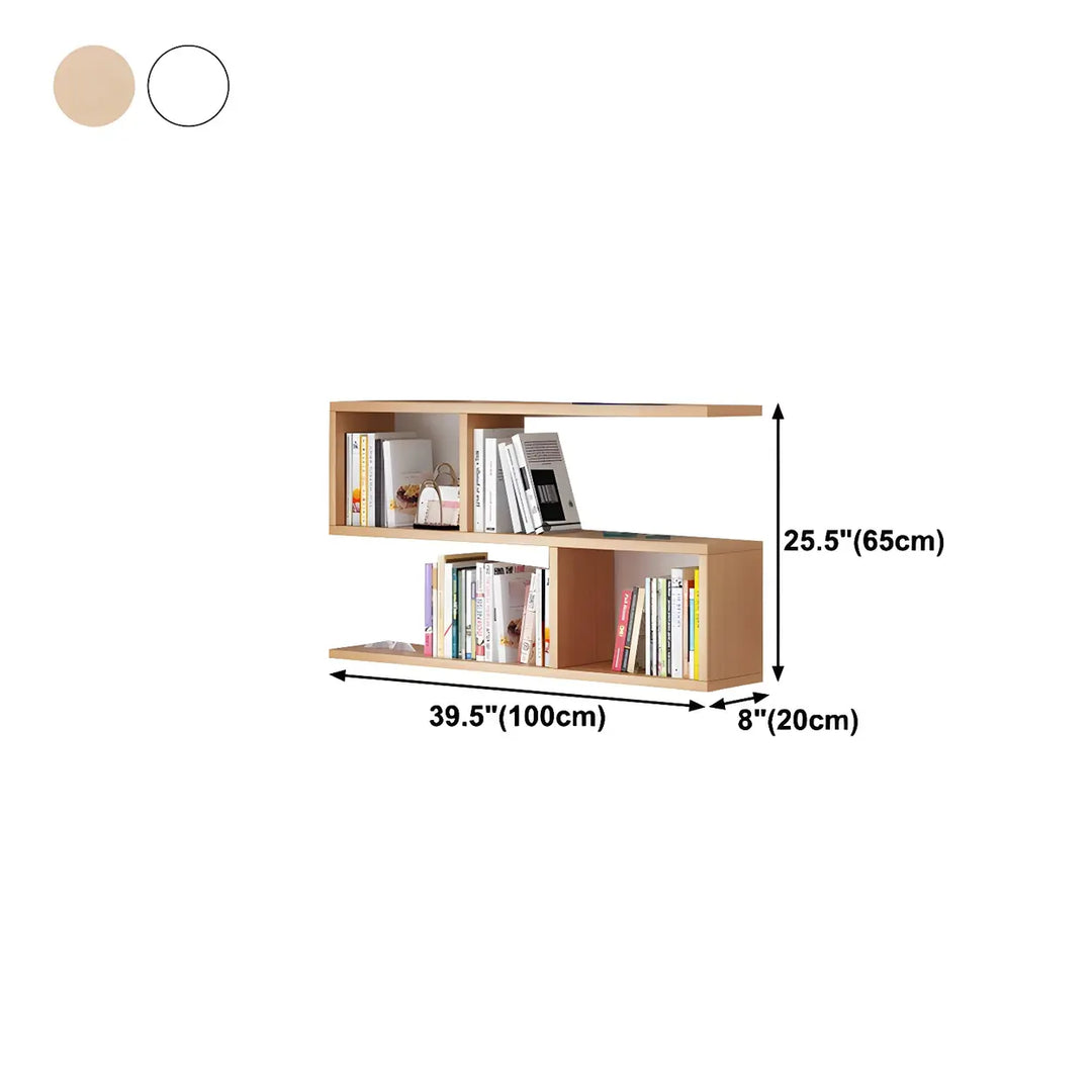 Wall Mounted Wooden Bookshelf | Natural or White, Two Designs