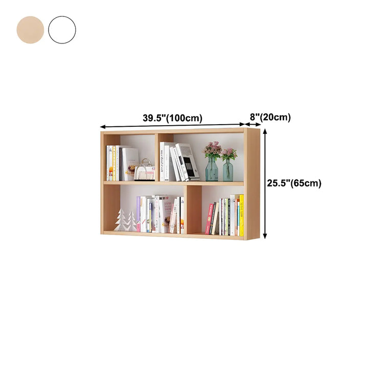 Wall Mounted Wooden Bookshelf | Natural or White, Two Designs