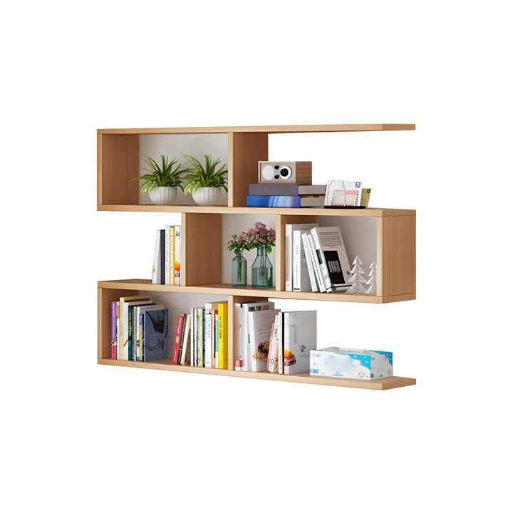 Wall Mounted Wooden Bookshelf | Natural or White, Two Designs