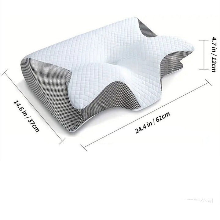 Contoured butterfly memory foam pillow