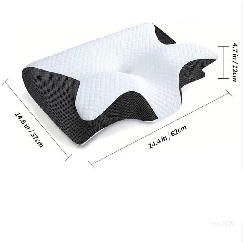 Contoured butterfly memory foam pillow