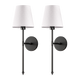 Cordless fabric shade wall light