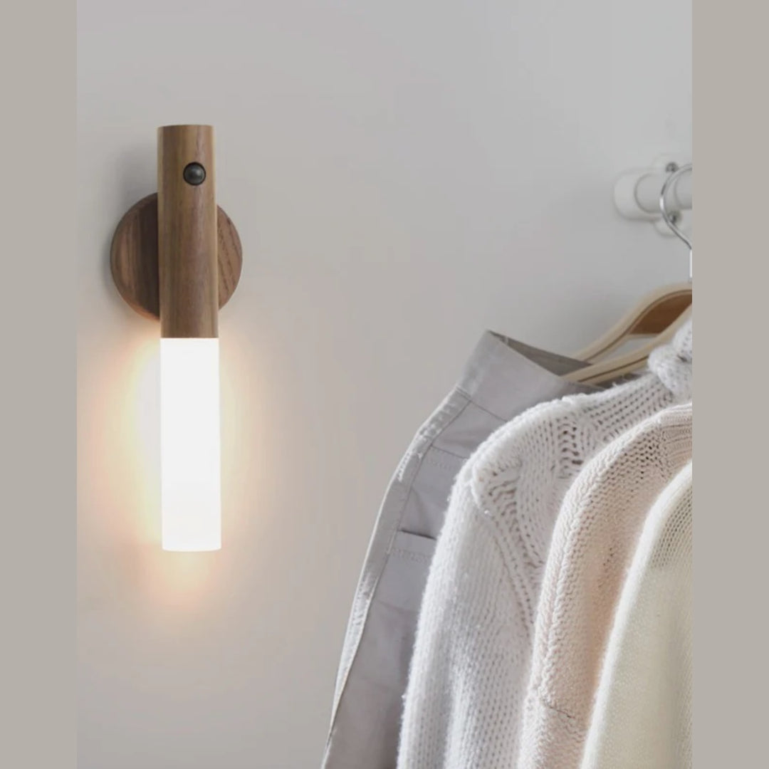 Rechargeable Wood Wall Light | Motion Sensor, Magnetic