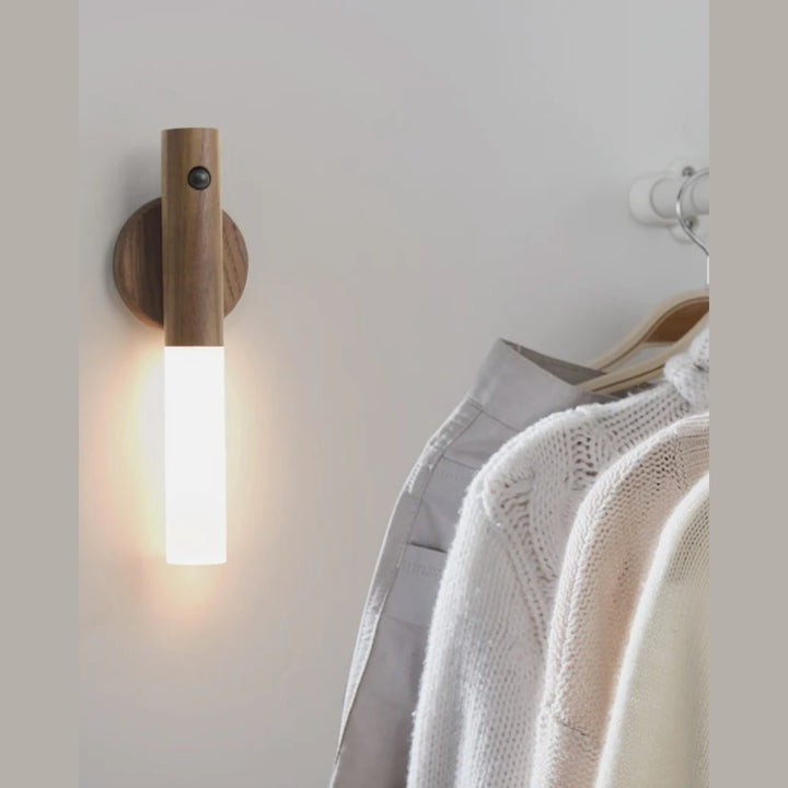 Rechargeable Wood Wall Light | Motion Sensor, Magnetic