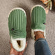 Corduroy sherpa slipper boots