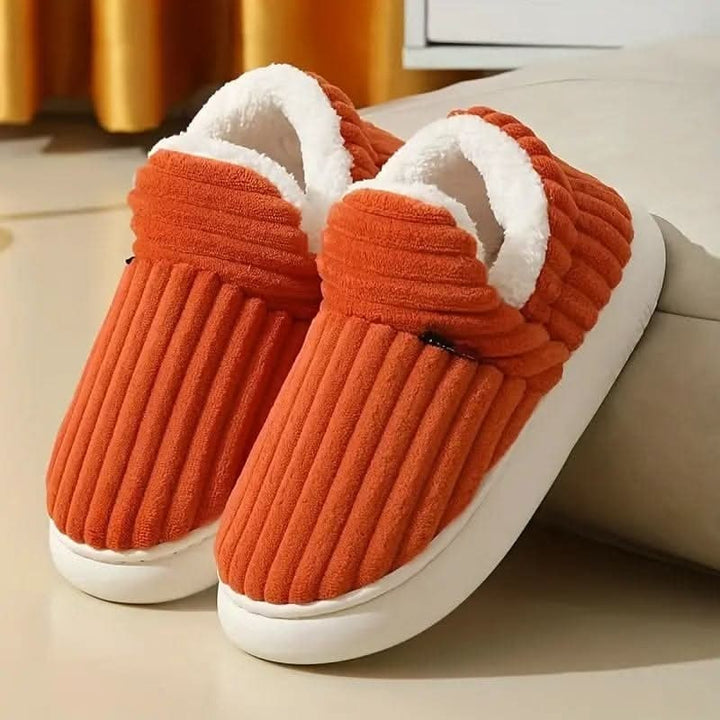 Corduroy sherpa slipper boots