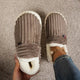Corduroy sherpa slipper boots