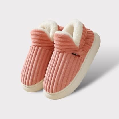 Corduroy sherpa slipper boots