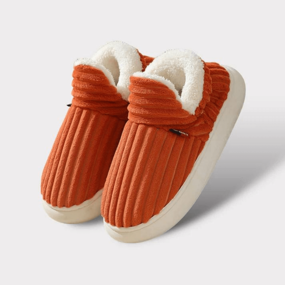 Corduroy sherpa slipper boots