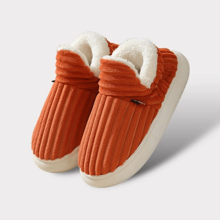 Corduroy sherpa slipper boots