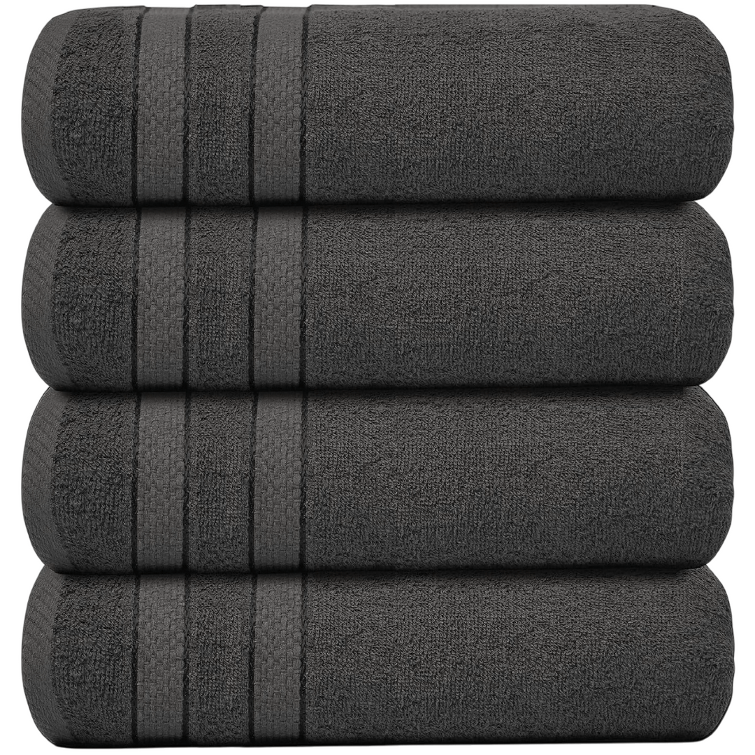 Set of 4 cotton terry bath sheets