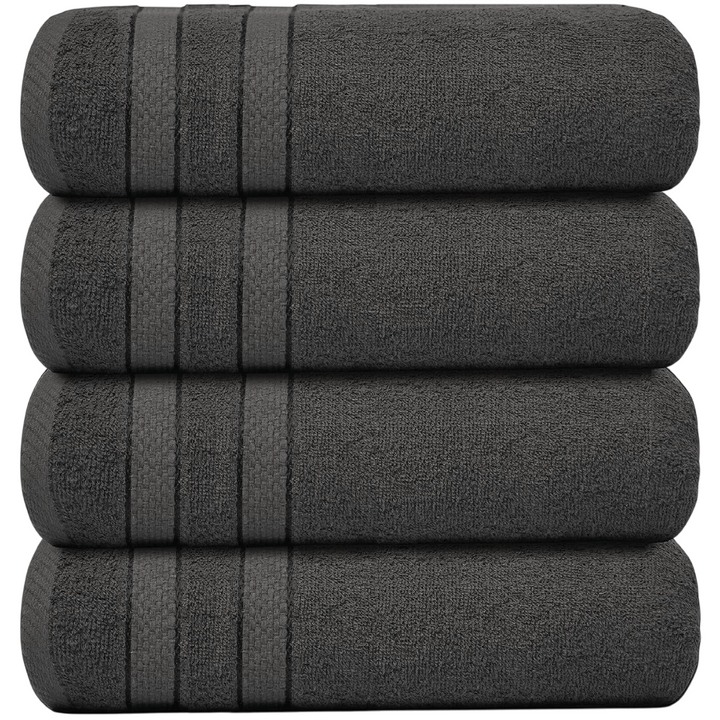 Set of 4 cotton terry bath sheets