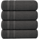 Set of 4 cotton terry bath sheets