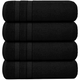 Set of 4 cotton terry bath sheets