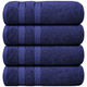 Set of 4 cotton terry bath sheets