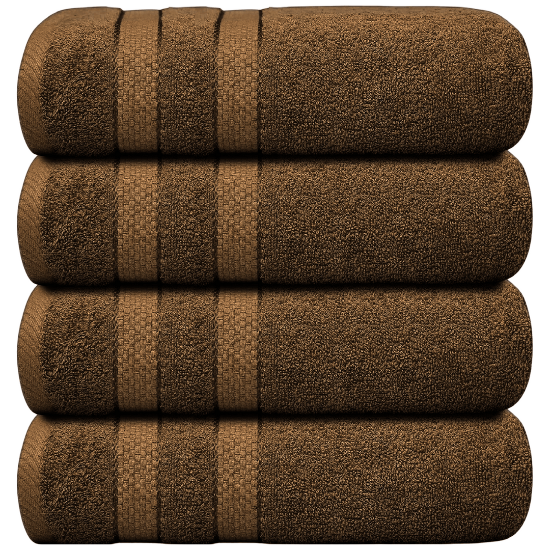 Set of 4 cotton terry bath sheets