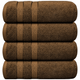 Set of 4 cotton terry bath sheets