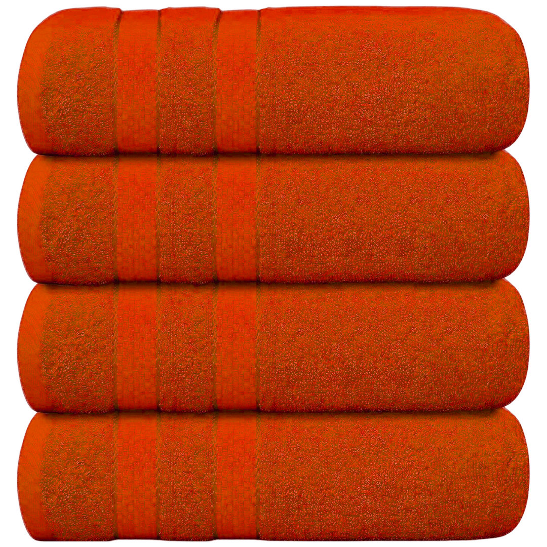 Set of 4 cotton terry bath sheets