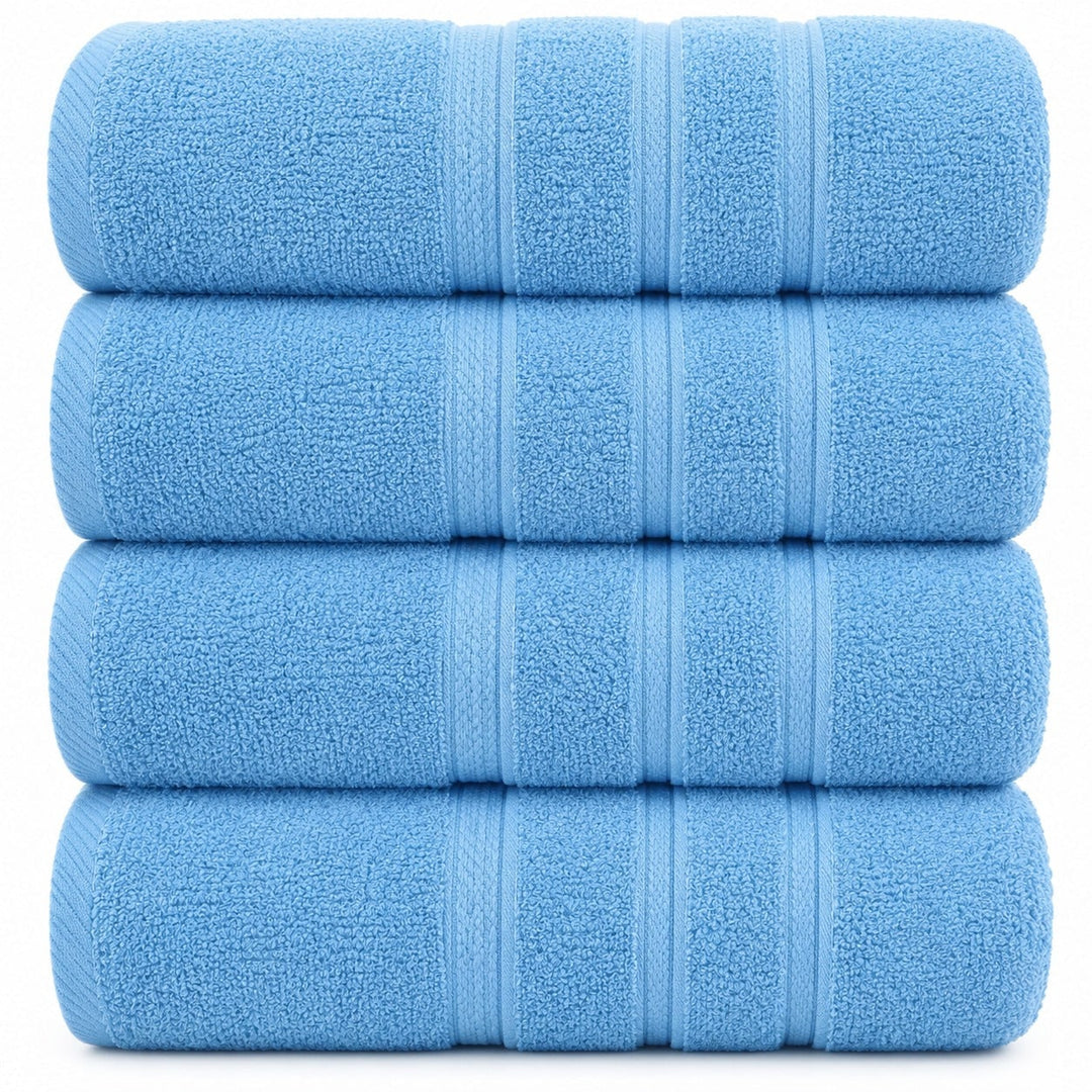Set of 4 cotton terry bath sheets