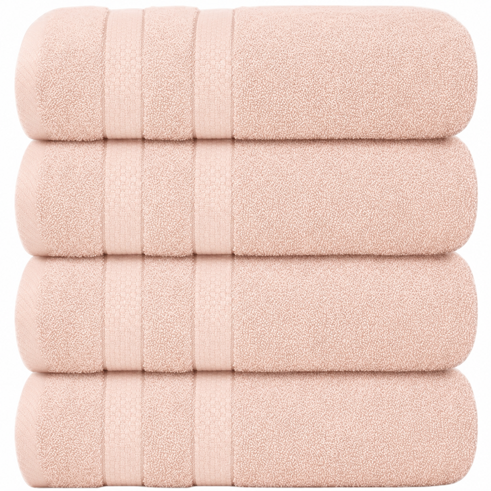 Set of 4 cotton terry bath sheets