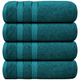 Set of 4 cotton terry bath sheets