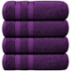 Set of 4 cotton terry bath sheets