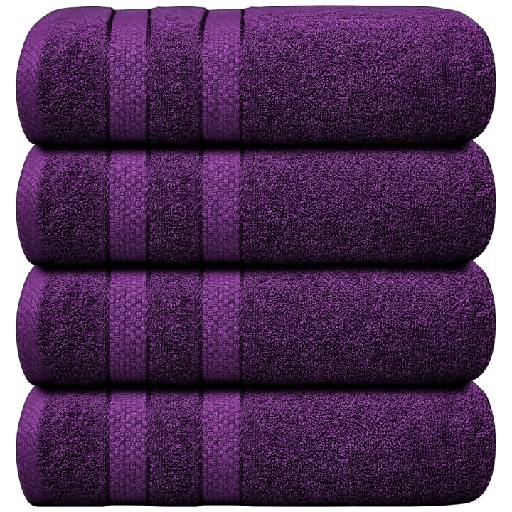 Set of 4 cotton terry bath sheets
