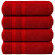 Set of 4 cotton terry bath sheets