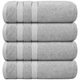 Set of 4 cotton terry bath sheets