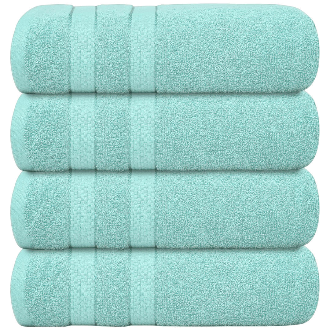 Set of 4 cotton terry bath sheets