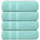 Set of 4 cotton terry bath sheets