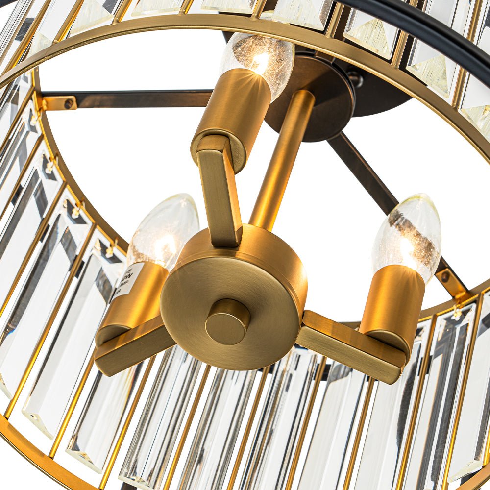 Crystal Semi Flush Ceiling Light