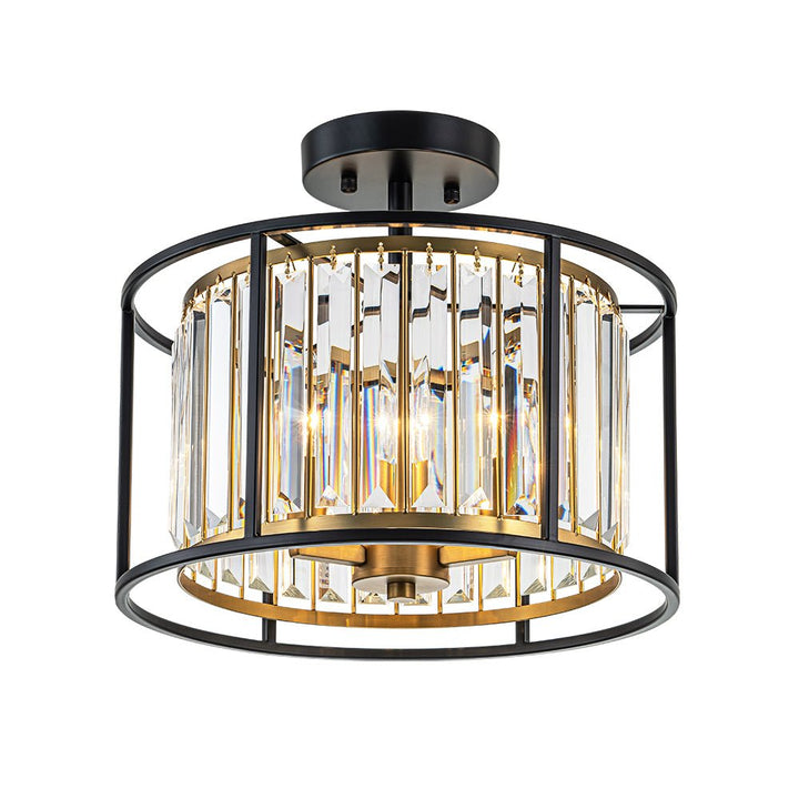 Crystal Semi Flush Ceiling Light
