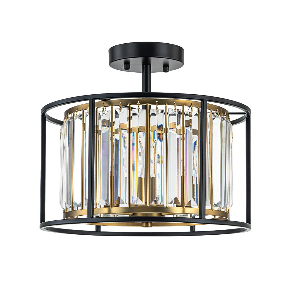Crystal Semi Flush Ceiling Light