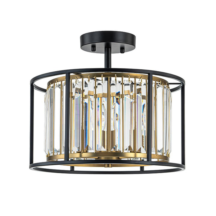 Crystal Semi Flush Ceiling Light