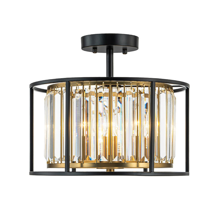 Crystal Semi Flush Ceiling Light