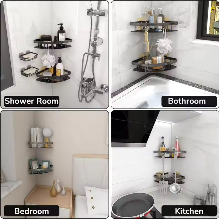 Curved Aluminium Shower Caddy