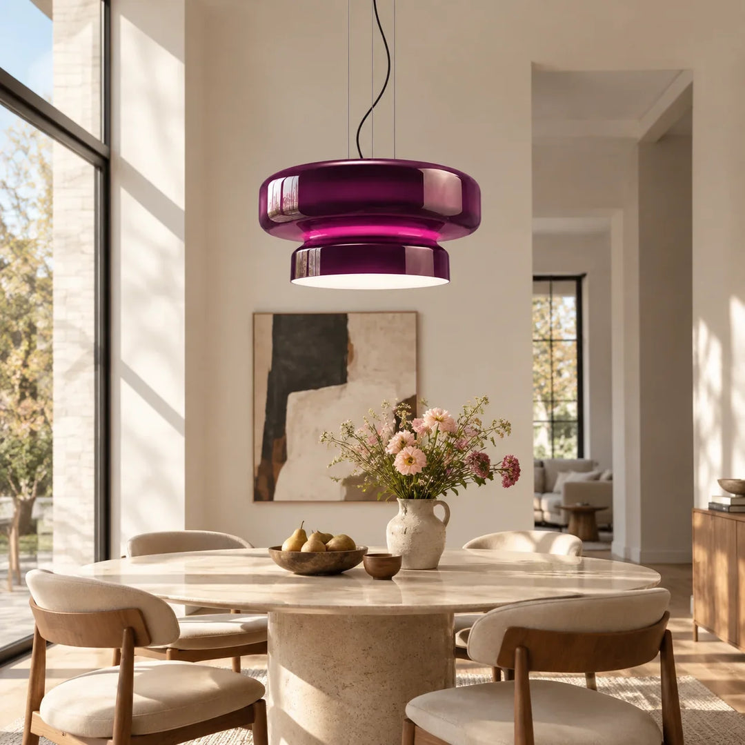 Curved Glass Pendant Light