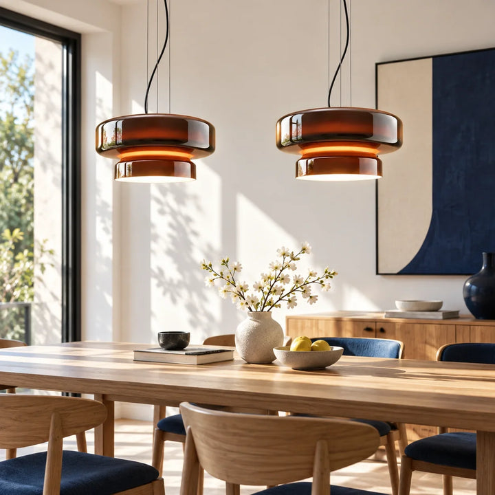 Curved Glass Pendant Light