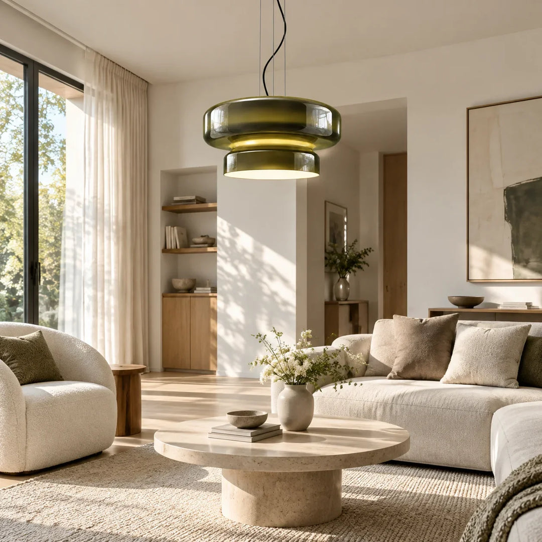 Curved Glass Pendant Light
