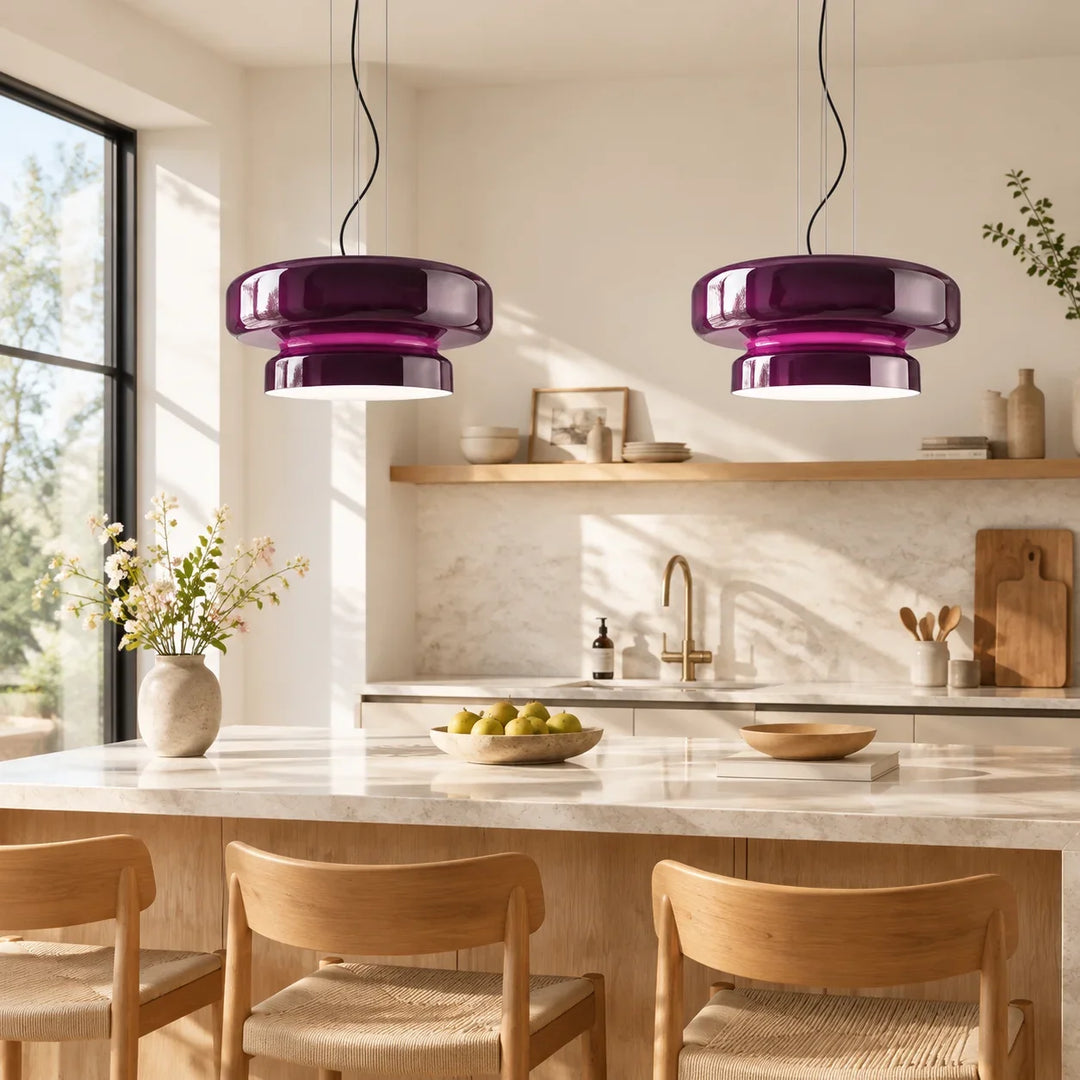 Curved Glass Pendant Light