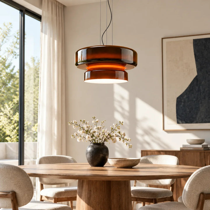 Curved Glass Pendant Light
