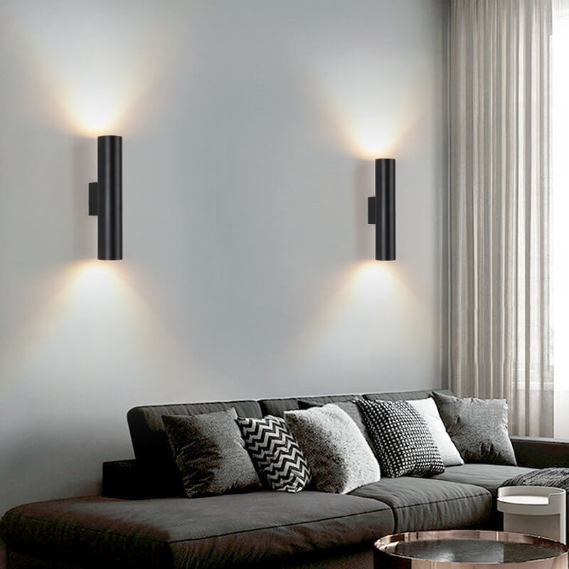 Cylinder up and down wall light